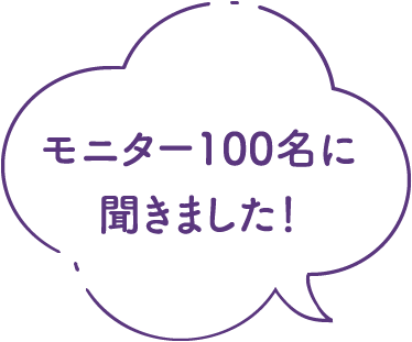 モニター100名に聞きました!